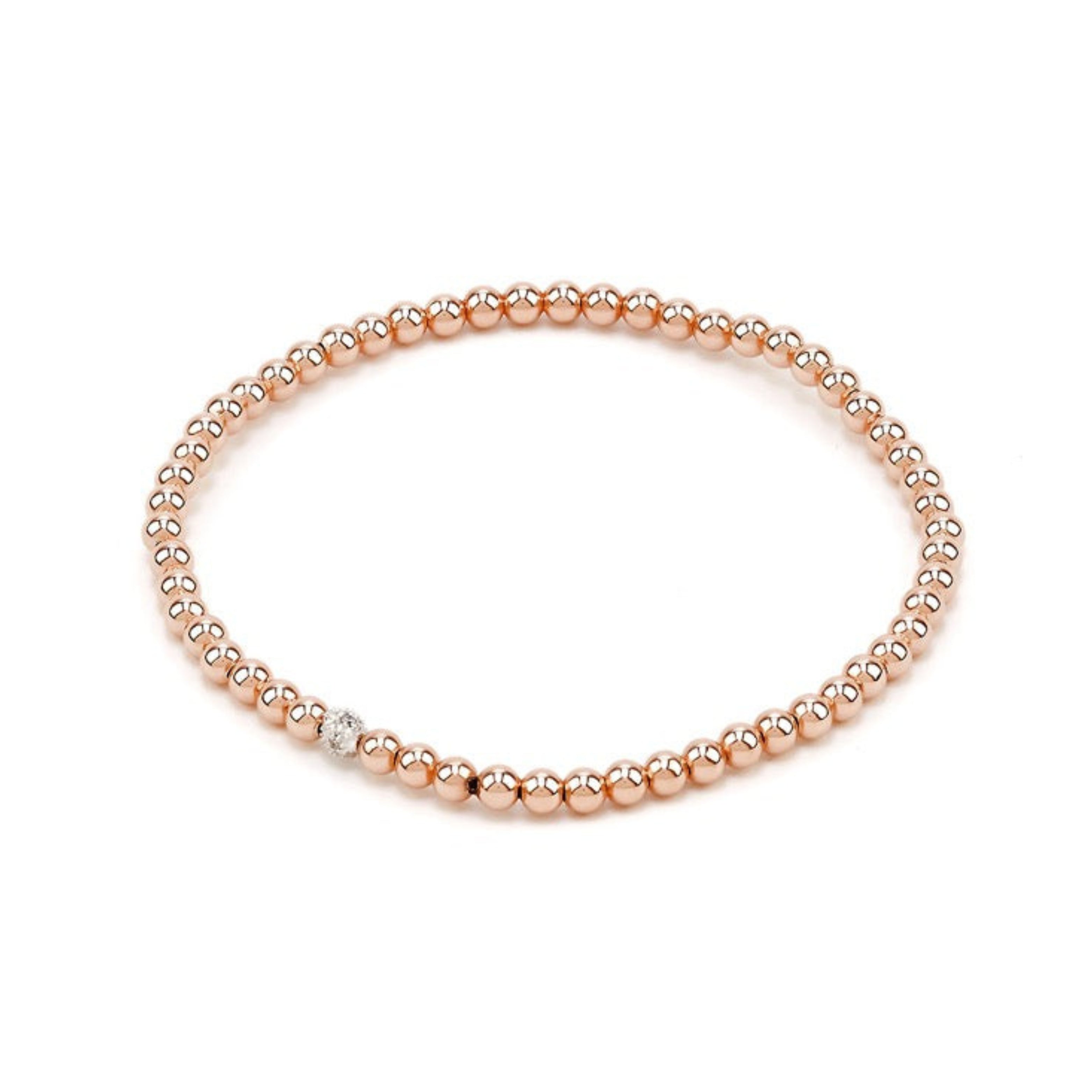 DENISE Diamond and 3mm Bead Bracelet