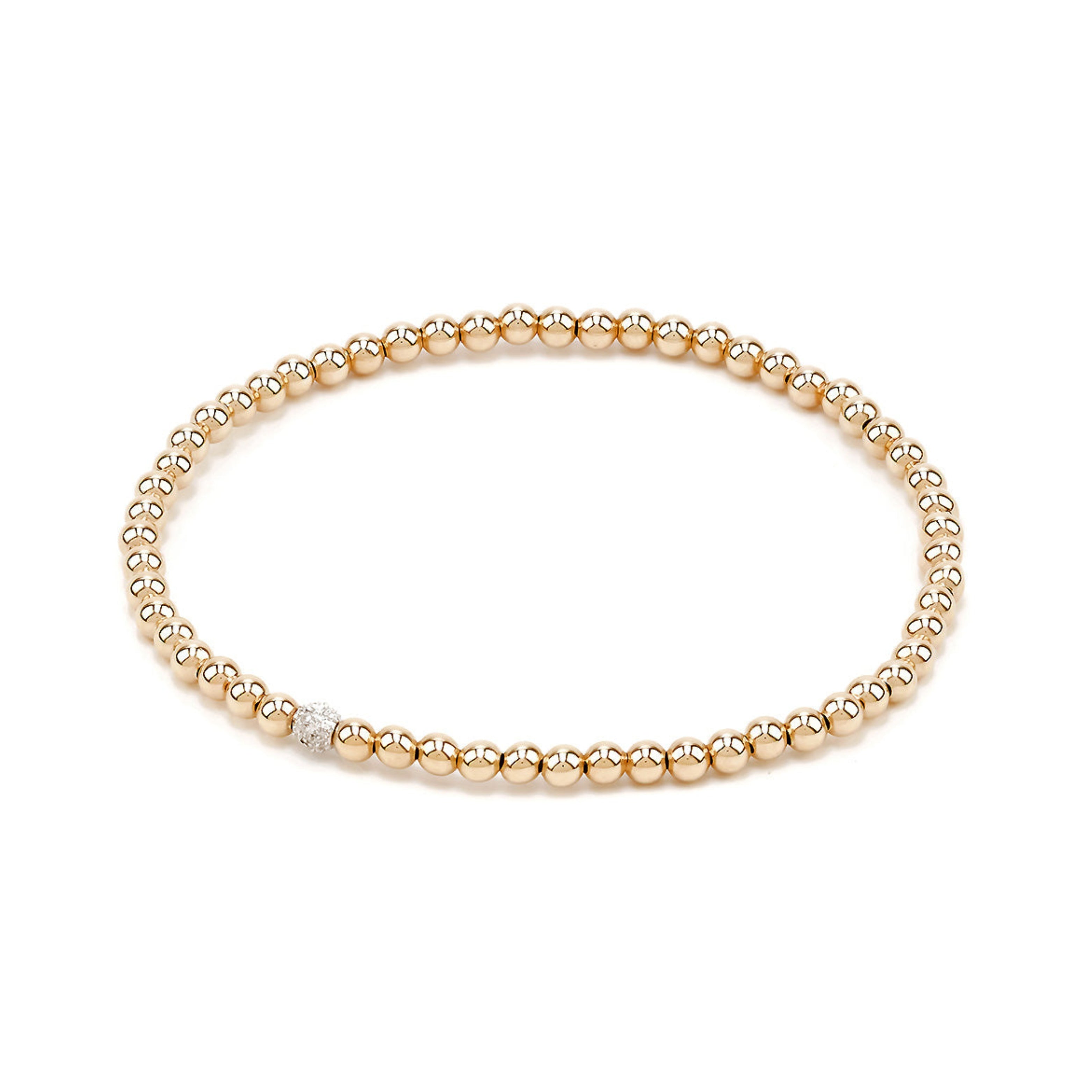 DENISE Diamond and 3mm Bead Bracelet