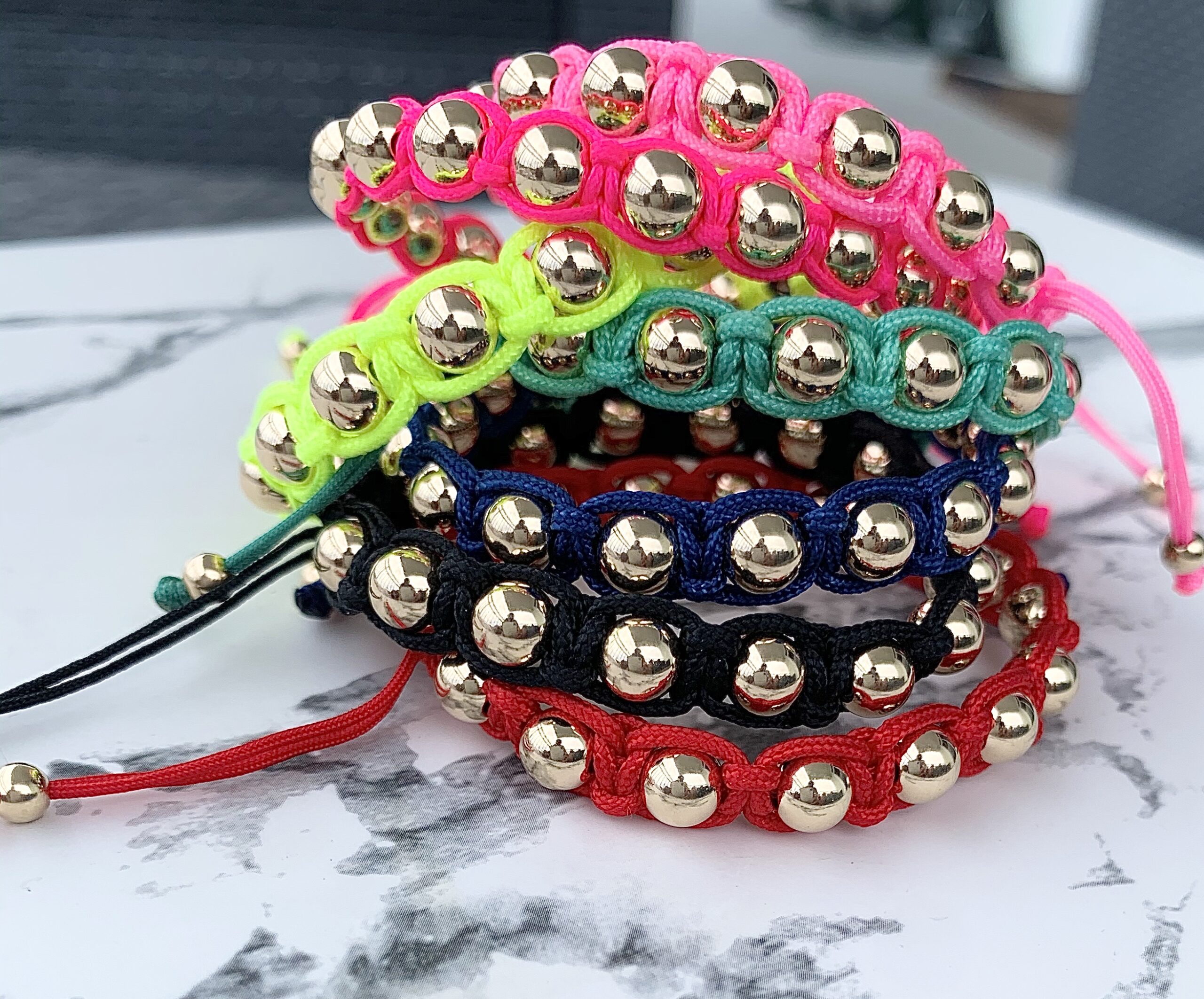 Beaded Rope Bracelet 6mm