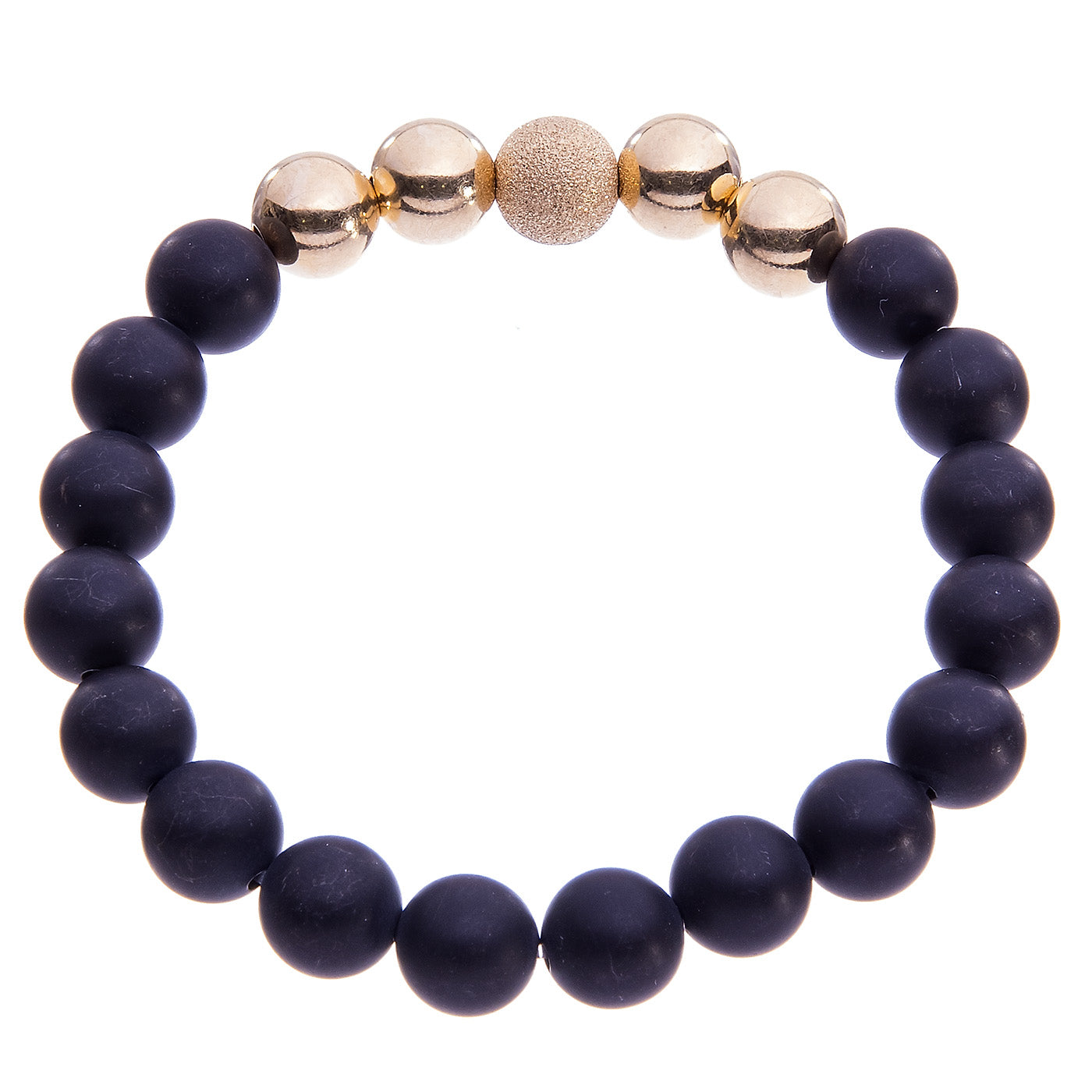 Black and Gold 8mm Stardust Bracelet