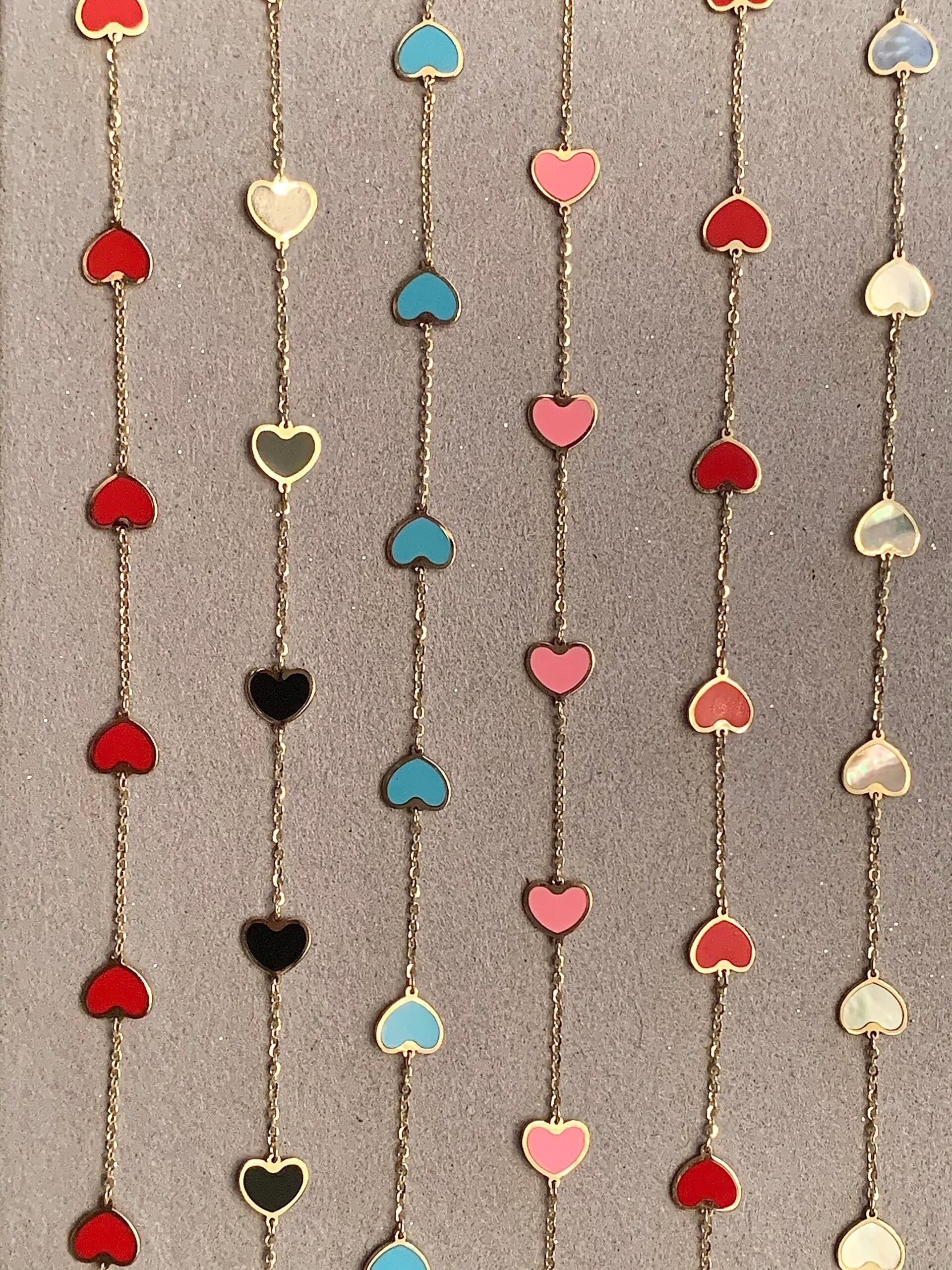 Love Bracelet Mini Enamel Heart