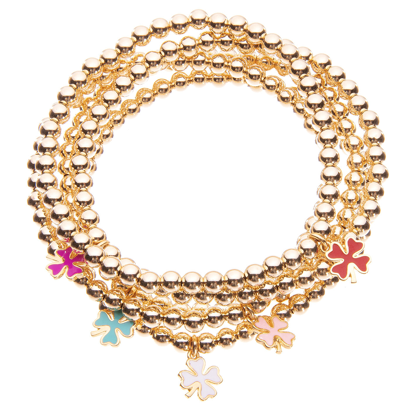 Candy Clover Charm Bracelet