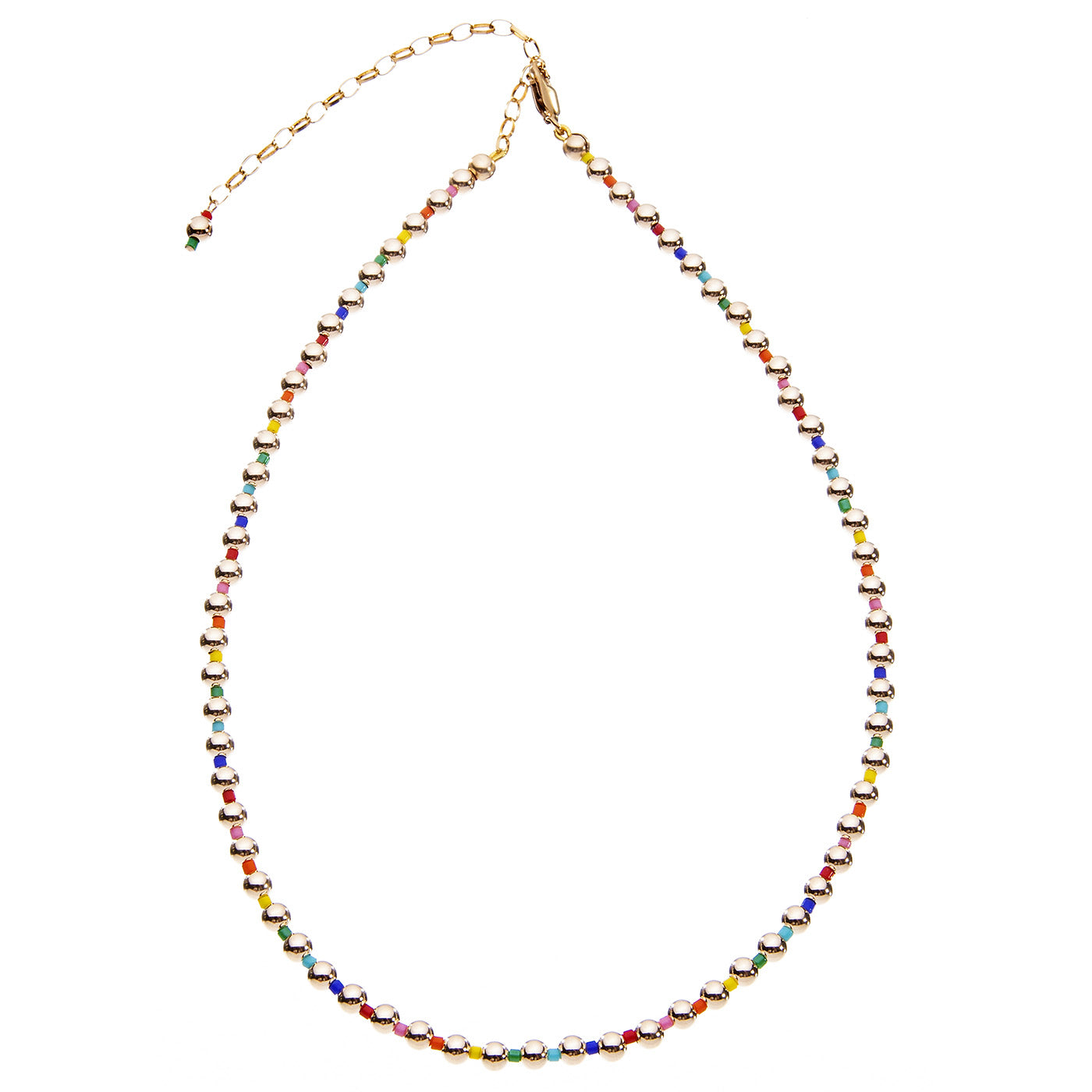 Rainbow Bead Choker